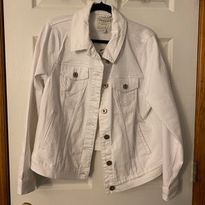 New with tags, white denim jacket from torrid. Size 1